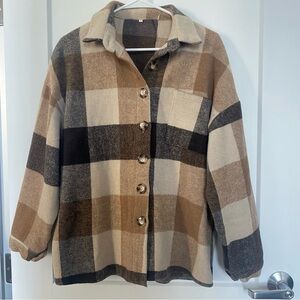 Plaid Shacket / Shirt Jacket / Coat